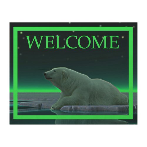 Ice Edge Polar Bear _ Welcome Wood Wall Art