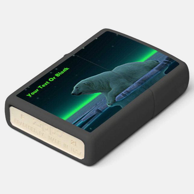 Ice Edge Polar Bear Zippo Lighter (Angled)