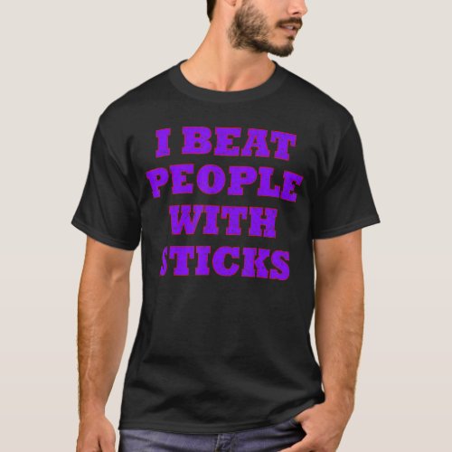 Ice Field Hockey I Beat People  Kids Girl Clothes  T_Shirt