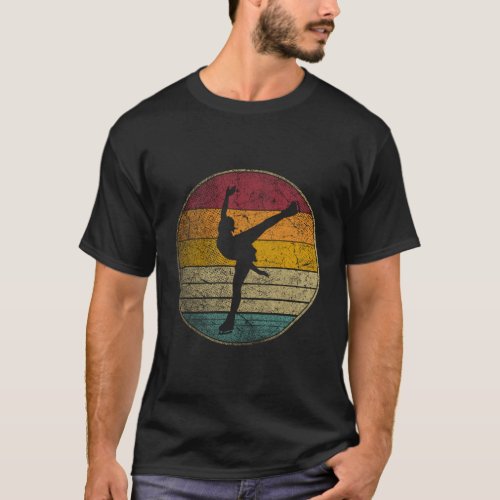 Ice Figure Skating Skate Style 80S T_Shirt