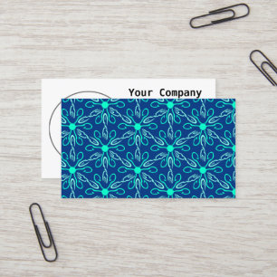 Ice Fisherman Snowflake Hexagon Pattern Business Card