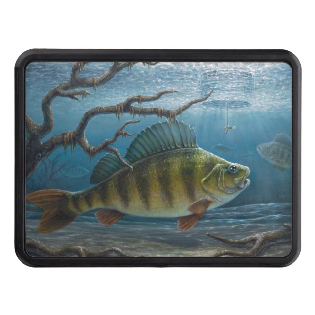Ice Fishing for Perch Hitch Cover (Front)