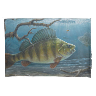 Ice Fishing for Perch Pillow Case