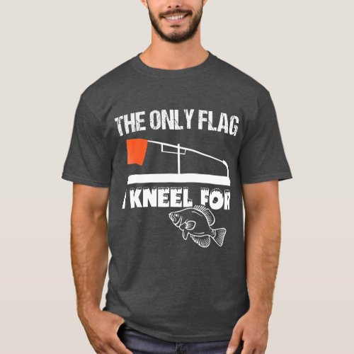 Ice Fishing Funny Tip Up Flag T_Shirt