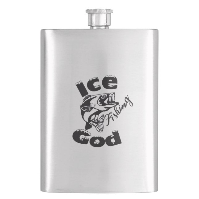 Ice Fishing God - Classic Flask (Front)