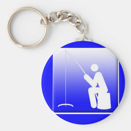 Ice Fishing Logo Keychain
