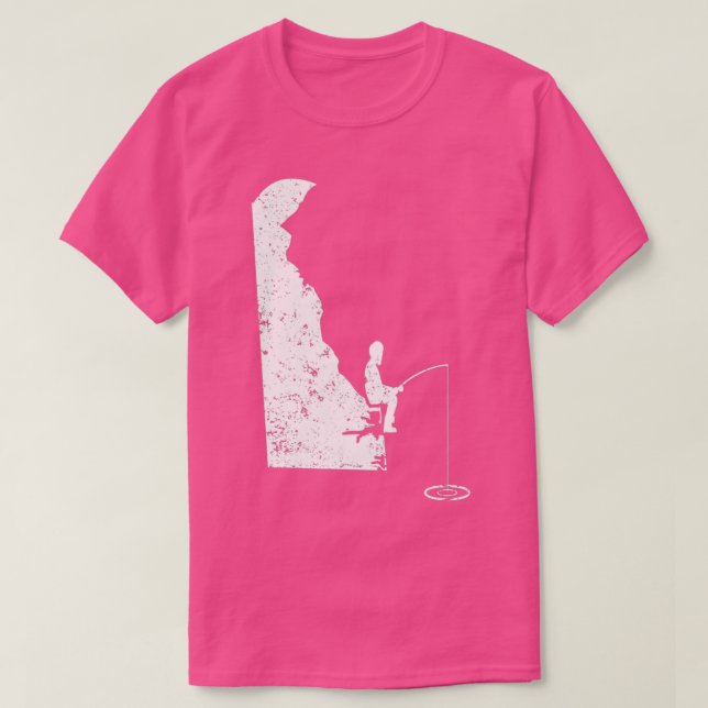 Ice Fishing Pole DE Bass Fishing Catfish T-Shirt (Design Front)