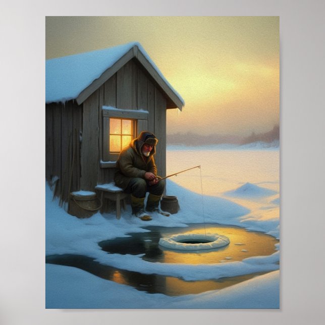 Ice fishing time  poster (Front)
