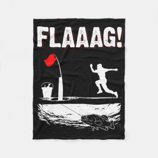 Ice Fishing Tip Up Flag Run For Ice Fishing Flag M Fleece Blanket