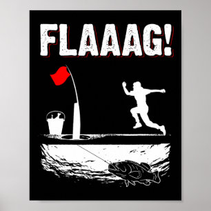 Ice Fishing Tip Up Flag Run For Ice Fishing Flag M Poster