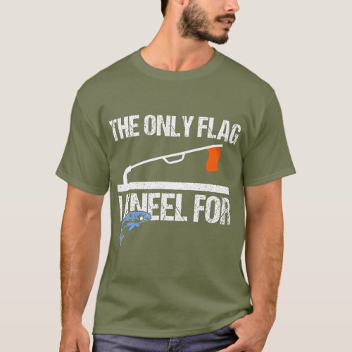 Ice Fishing Tip Up Flag T_Shirt