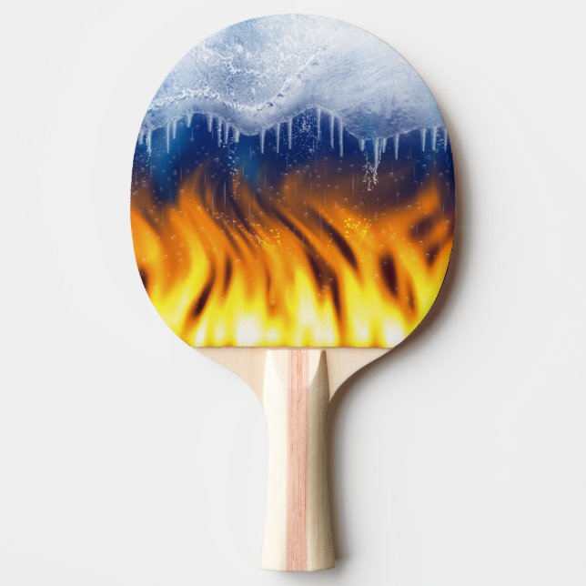 Ice & Flame Ping-Pong Paddle (Front)