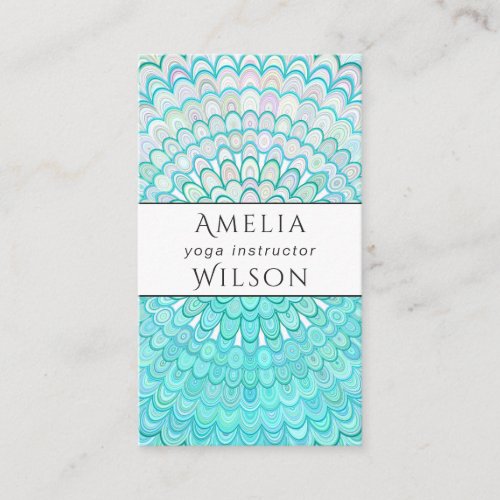 Ice Flower Mandala Business Card