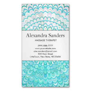 Ice Flower Mandala Business Card Magnet