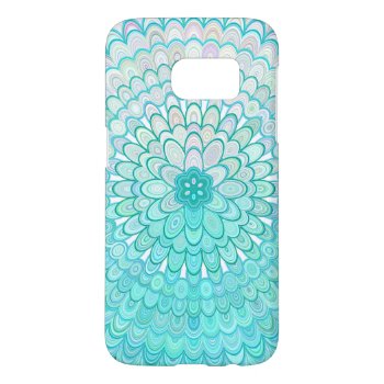 Ice Flower Mandala Samsung Galaxy S7 Case by ZyddArt at Zazzle