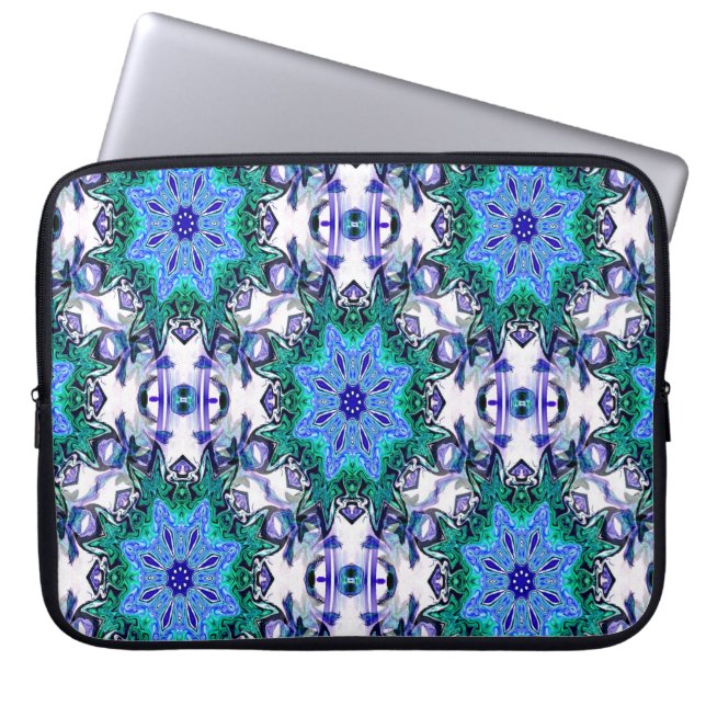 Ice Flowers.... Laptop Sleeve (Front)