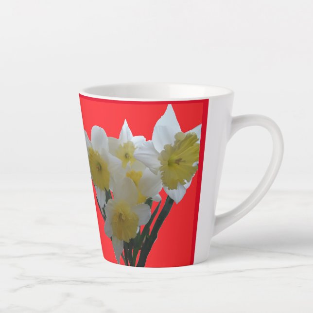 Ice Follies Daffodils Design Latte Mug (Right)