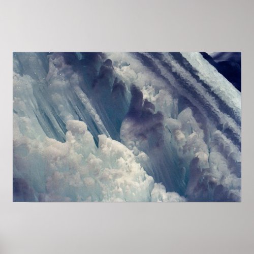 Ice Formation Abstract Photo Poster