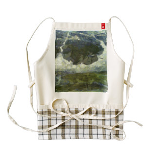 Ice forming a circle on a mountain zazzle HEART apron