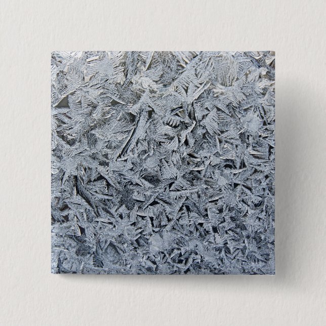 Ice Frost Crystals Texture Image Button (Front)