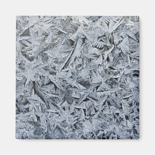 Ice Frost Crystals Texture Image Magnet (Front)