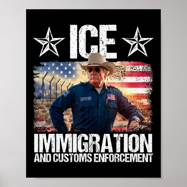 Ice Funny Trump Immigration And Customs Enforcemen Poster (Front)