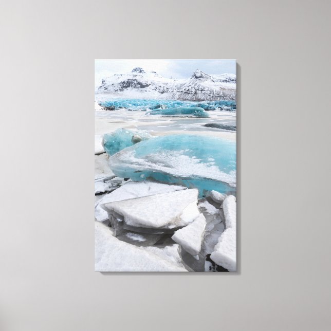 Ice Glacial Formations In Winter Canvas Print (Front)