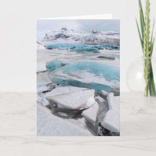 Ice Glacial Formations In Winter Card
