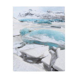 Ice Glacial Formations In Winter Metal Print