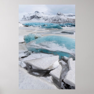 Ice Glacial Formations In Winter Poster