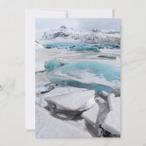 Ice Glacial Formations In Winter Thank You Card