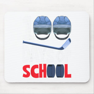 Ice Hockey 100 Days Of School 100th Day Of School Mouse Pad