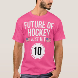 Ice Hockey 10th Birthday 10 Year Old Birthday T-Shirt