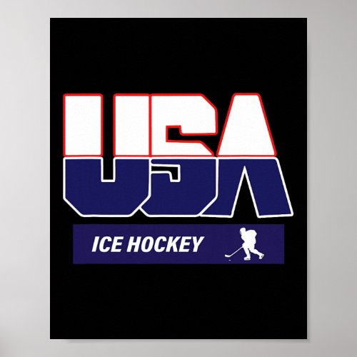 Ice Hockey 2022 Souvenir Usa Team  Poster