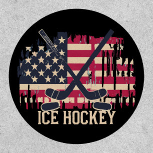 Ice Hockey - American Flag Patch