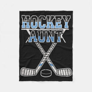 Ice Hockey Aunt Proud Auntie Of Player Goalie Spor Fleece Blanket
