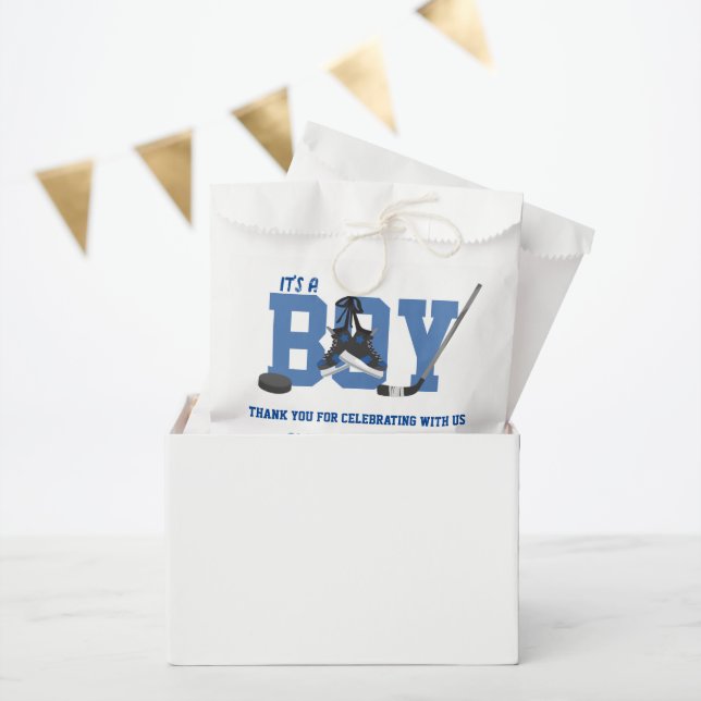 Ice Hockey Baby Shower Favor Bag (Party)
