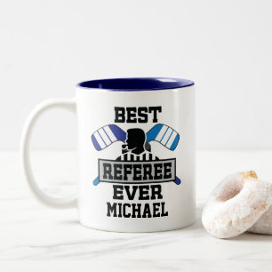Ice Hockey Best Referee Ever Two-Tone Coffee Mug