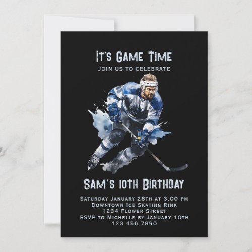 Ice Hockey Birthday Invitation Ice_Hockey Party Invitation