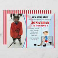 NHL Hockey Birthday Invitations