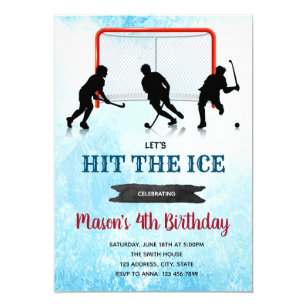 Hockey Birthday Invitations | Zazzle