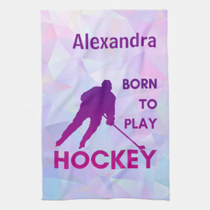 Ice hockey blade towel absorb born to play purple