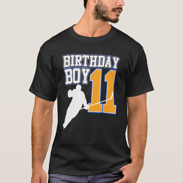 Ice Hockey Boy 11th Birthday Sports Player Coach G T-Shirt (Front)