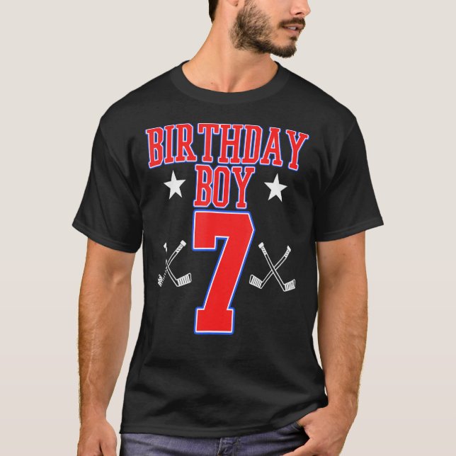 Ice Hockey Boy 7th Birthday Sport  Player Coach Gr T-Shirt (Front)