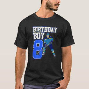 Ice Hockey Boy 8th Birthday Sport Player Coach Gr T-Shirt