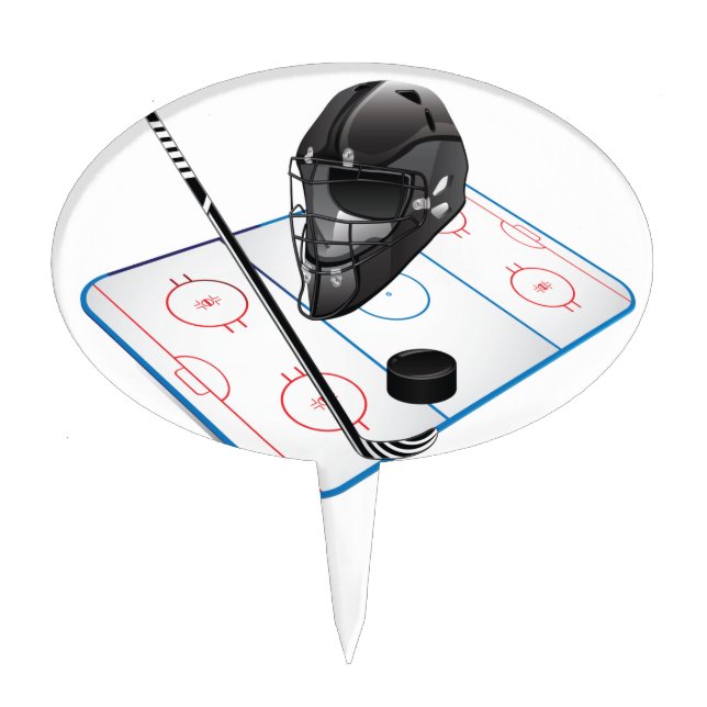 Ice Hockey Cake Topper (Front)