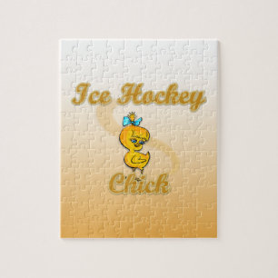 Ice Hockey Chick Jigsaw Puzzle