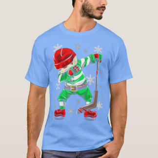 Ice Hockey Christmas Dabbing Squad Decoration Xmas T-Shirt