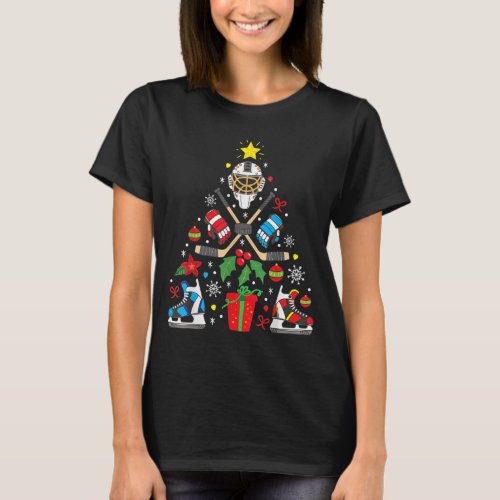 Ice Hockey Christmas Ornament Tree Funny Xmas Gift T_Shirt
