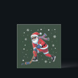 Ice Hockey Christmas Santa Playing Ice Sports Team Holiday Card<br><div class="desc">Ice Hockey Christmas Santa Playing Ice Sports Team</div>